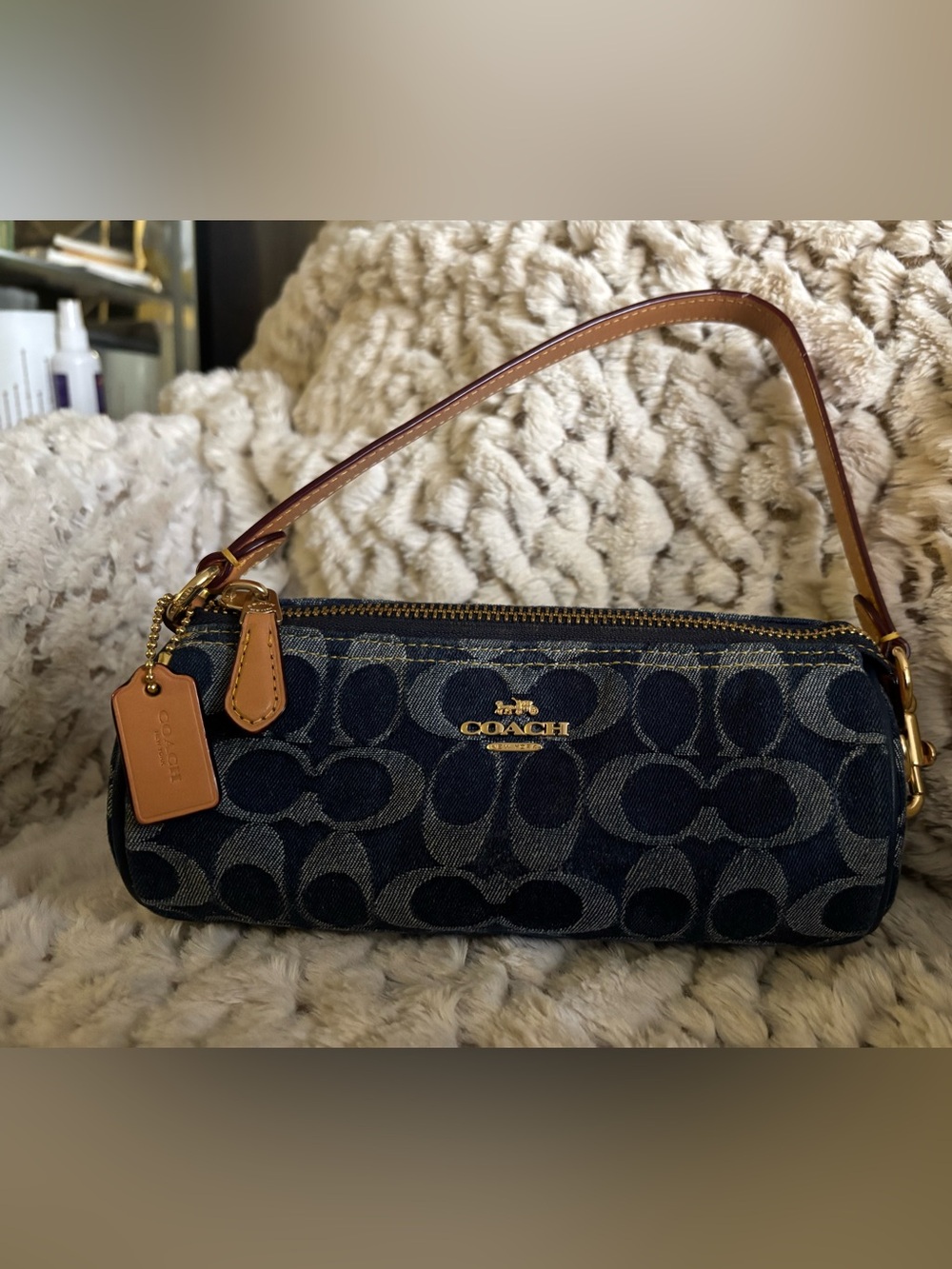 Coach mini Nolita Barrel bag im denim
